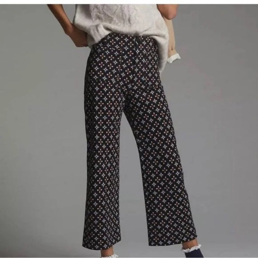 Colette Cropped Wide-Leg Ponte Pants by Maeve (Anthropologie) (nwot)